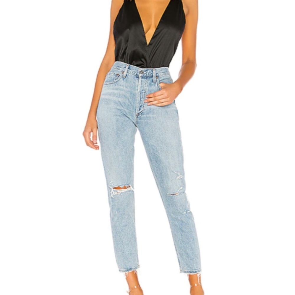 Agolde Light Blue Straight Leg Jeans